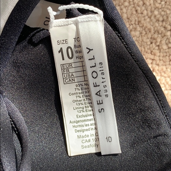 Seafolly Castaway Stripe High Neck Bikini Top - Picture 6 of 7